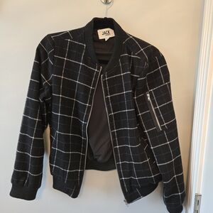 Jack Black and White Plaid Bomber Jacket